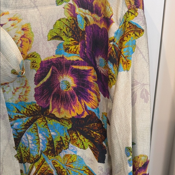 Tory Burch Multicolor Floral Top with Bowsize 8 - Picture 2 of 7